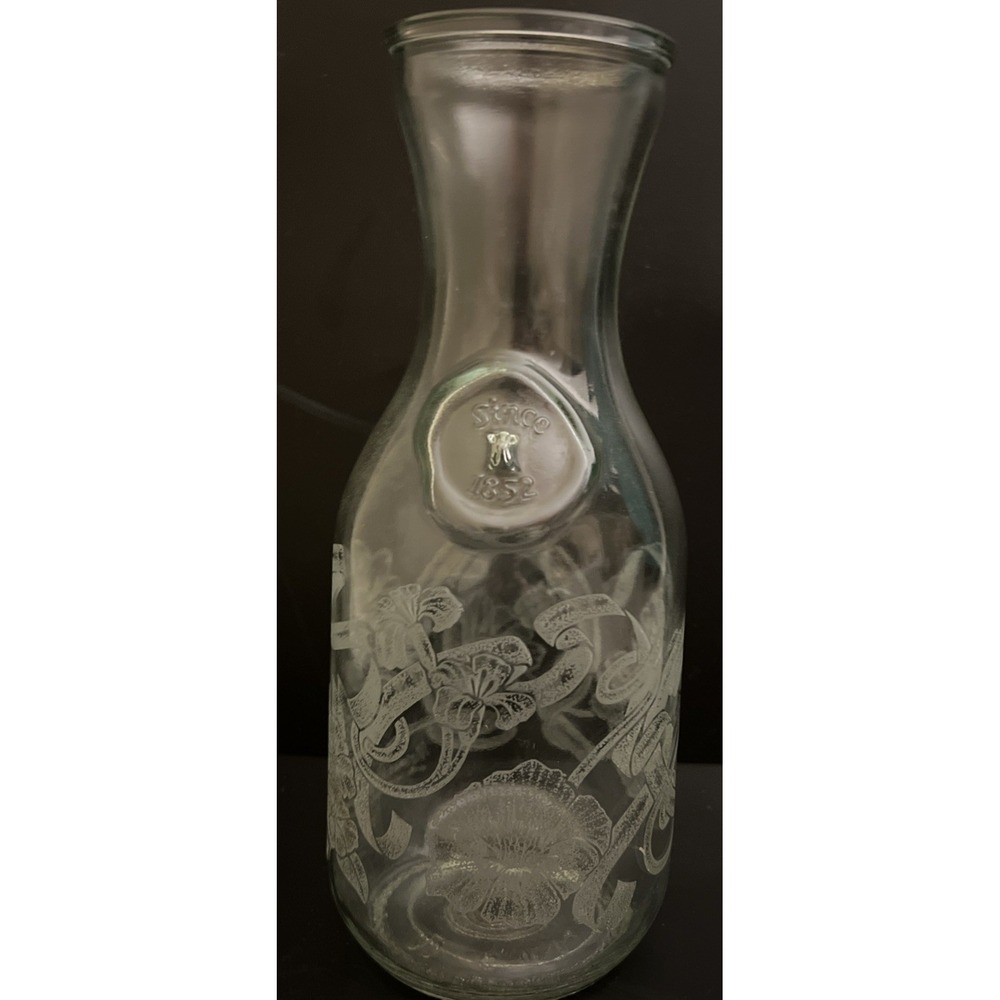 Vintage Paul Masson Norman‎ Kosarin Wine Decanter Carafe Etched Glass 1852